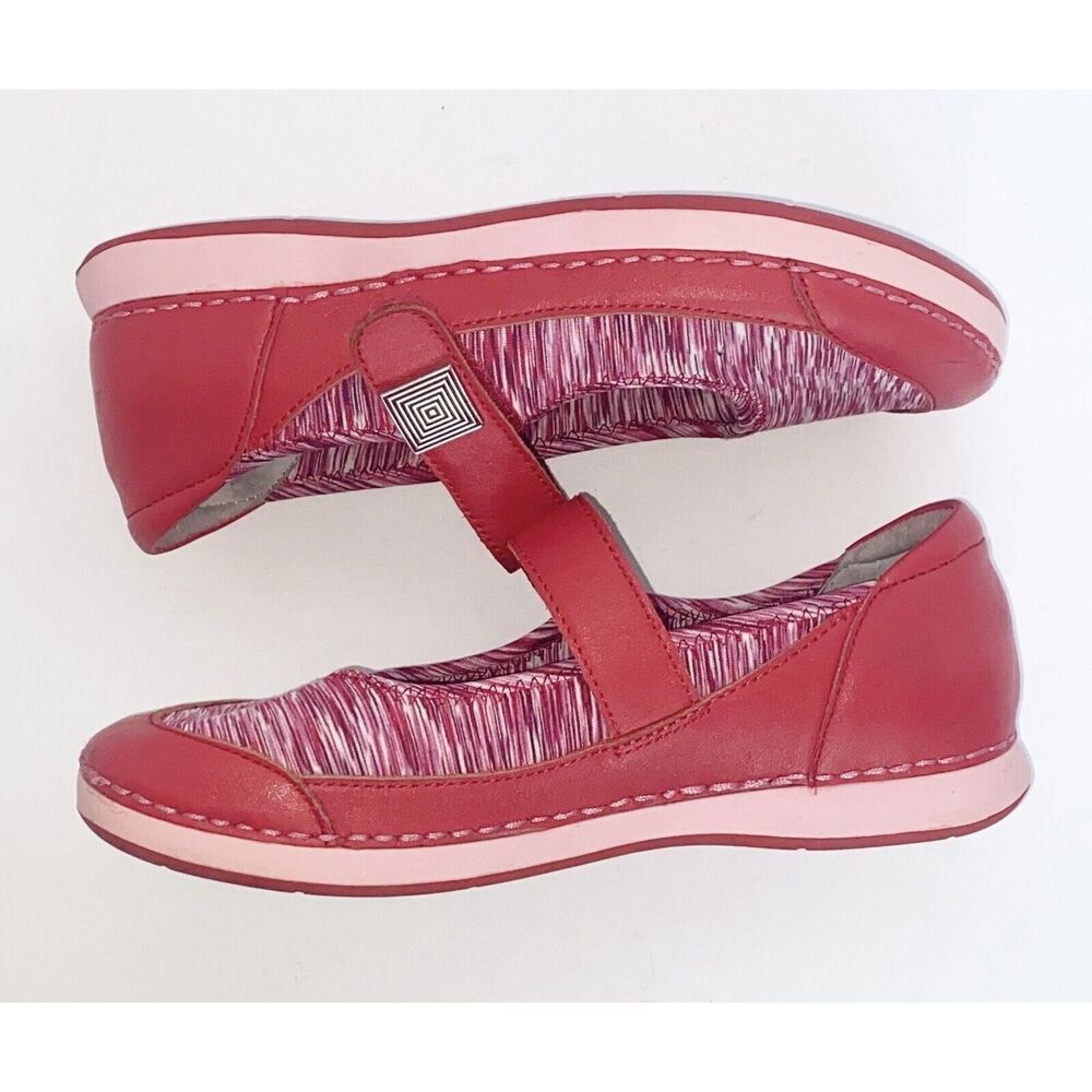 Alegria Shoes Red Mary Jane Slip On Sneaker Stretch Comfort Cushion Y2K 35/5-5.5 - Picture 13 of 15